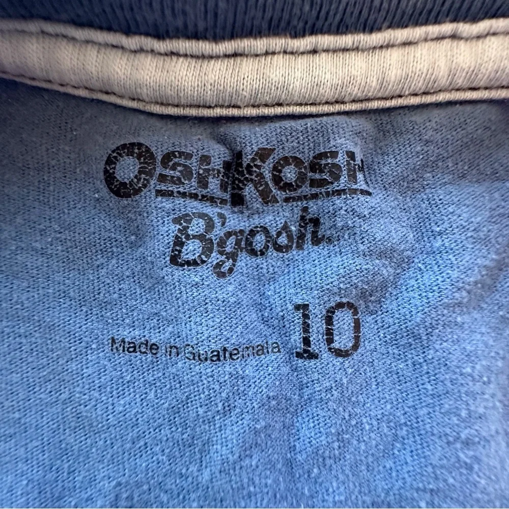 Oshkosh B’gosh‎ T-Rex dinosaur graphic print blue short sleeve shirt boys 10